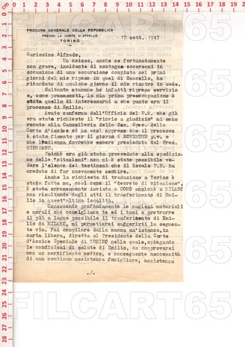 E7849 documento storico 1947 - storico,