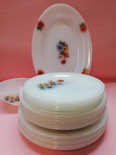 ARCOPAL FRANCE ANEMONI 20 PIATTI FONDI PIANI DOLCE VASSOIO TAZZA FIORI VINTAGE