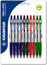 Osama OBG penne a sfera a scatto scorrevole e precisa Colori Blu Nero Rosso e