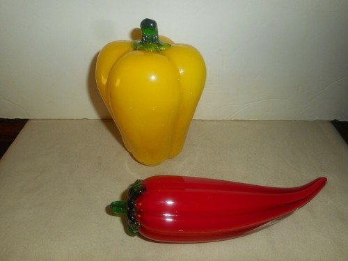 Lotto peperoni vetro artistico