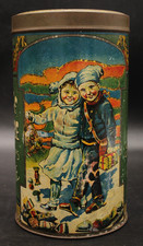 Antica Scatola Latta Cilindro