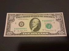 Banconota 10 Ten $ Dollari American Usa 1977 A Banknote Bollino Verde Green Seal