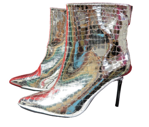 Stivaletti bershka argento - stivaletti,
