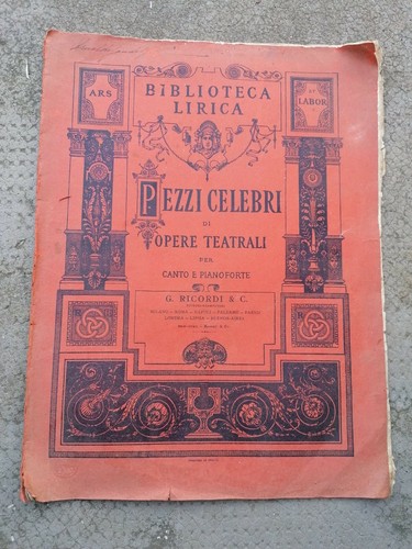 Spartito biblioteca lirica - spartito,
