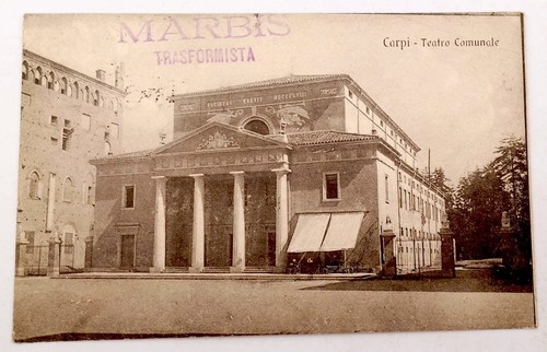 Cartolina carpi teatro - cartolina,