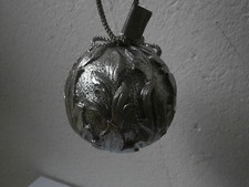 Palla di Natale argento decorazione albero 7 x 8 cm Christmas ball palle babbo