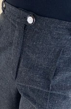 CHANEL VINTAGE PANTALONI DONNA TG. 42  IN LANA LINO E CACHEMIRE