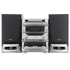 Aiwa CX-ZHT73EZ Compact Disc Stereo Ricevitore Cassette Argento Altoparlante FB [G]