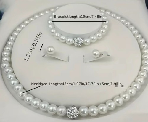 Set gioielli perle strass - e,