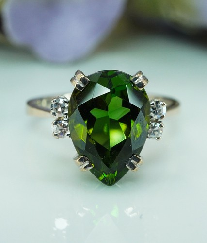 Anello vintage stella verde - vintage,