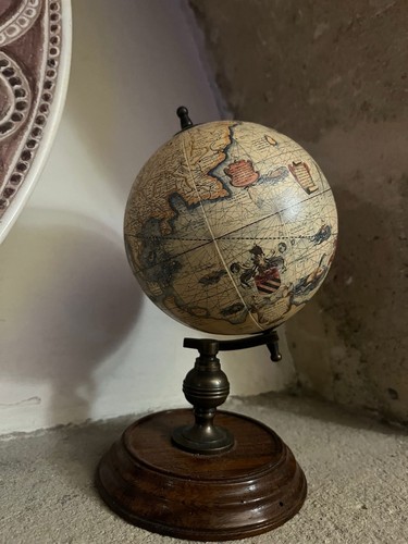 Mappamondo legno antico - mappamondo,