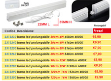 SOTTOPENSILE BARRA LED