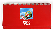 Calendario Vintage Alfa Romeo 1989 Originale Ufficiale da Tavolo Collezione