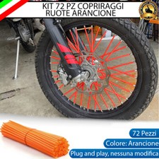 COPRIRAGGI RUOTE MOTO ARANCIONE 72 PZ PER KTM EXC 530 2010-2011 RACING
