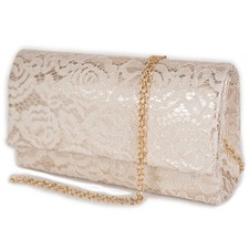 Pochette beige donna cerimonia