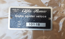 TARGHETTA IDENTIFICATIVA ALFA