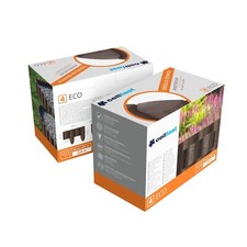 Palizzata Cordoli Decorativi Set di 10 da Giardino 85 mm x 2,4 m Marrone