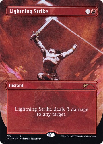 Mtg lightning strike foil exc - lightning,