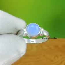 Anello regalo fatto a mano in argento sterling 925 con pietra preziosa...