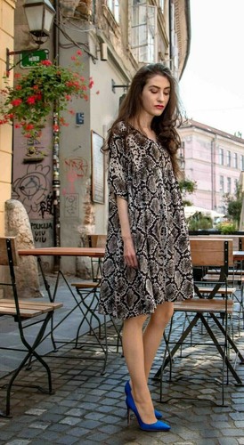 Zara serpente stampa swing - serpente,