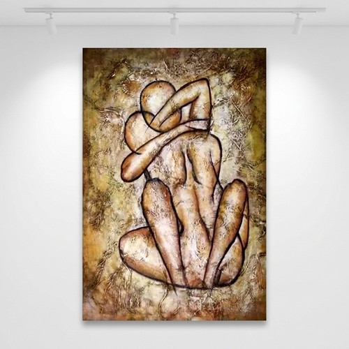 Grande figura amante dipinta - , a