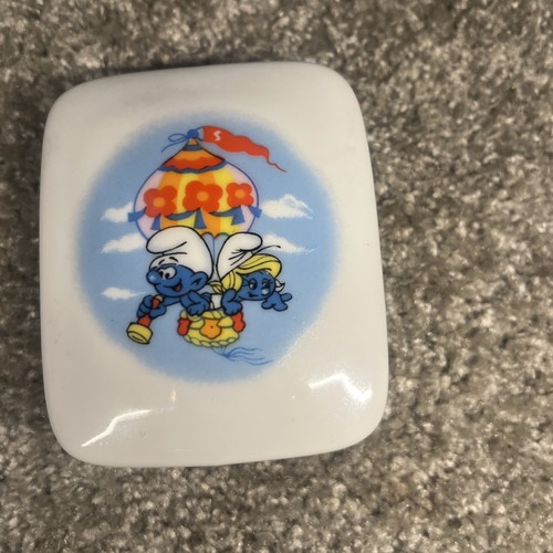 Vintage smurfs jewelry box - vintage,