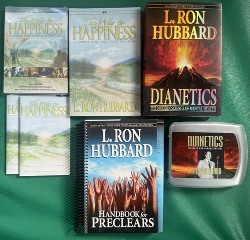 Dianetics book dvd - cd, lot