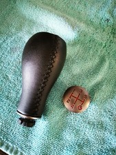 Pomello cambio in pelle originale Abarth 500 usato