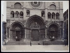 ELIOS GENOVA PORTE DELLA CATTEDRALE FOTOGRAFIA VINTAGE ANNI '30 CM. 20 X 26