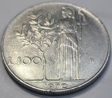 1970 Italy 100 Lire KM# 96.1
