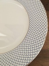 Richard Ginori by Gian Battista Vanozzi luna oceano piatto piano filo platino