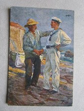 cartolina illustratore riccardo galli .  arrivederci...