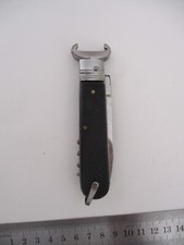 ANCIEN COUTEAU PLIANT MULTIFONCTIONS TONERINI SCARPERIA INOX COUTEAU CHASSE