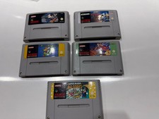 5 X CART BUNDLE Lotto Lavoro MARIO World Super Protector Batman NINTENDO SNES Retrò