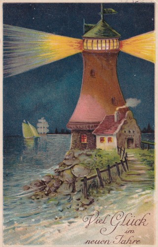 Cartolina augurale faro - cartolina,