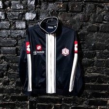 U.S. Caravaggi Giacca Allenamento Con Cerniera Blu Navy Bianco Lotto Uomo Taglia S