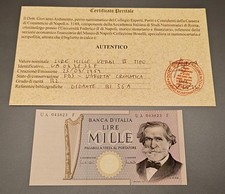 1000 LIRE VERDI 2° TIPO - MEDUSA GIALLA ERRORE MOLTO RARO R2 - FDS COME PERIZIA