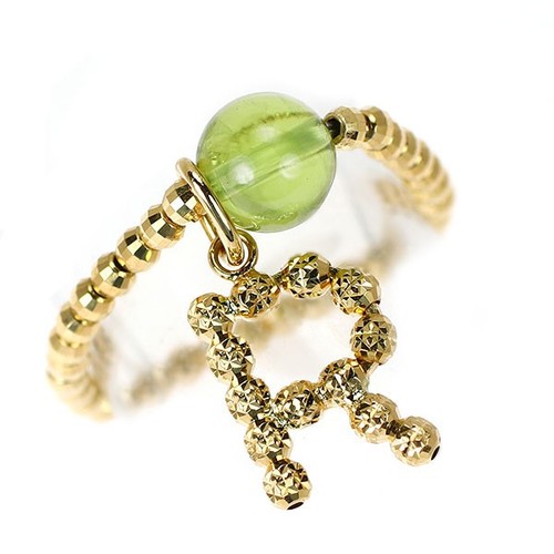 Anello peridoto k18yg circa - peridoto, di
