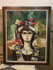 Vintage MCM Ritratto Dipinto