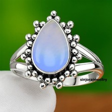 Anello regalo fatto a mano in argento sterling 925 con pietra preziosa...