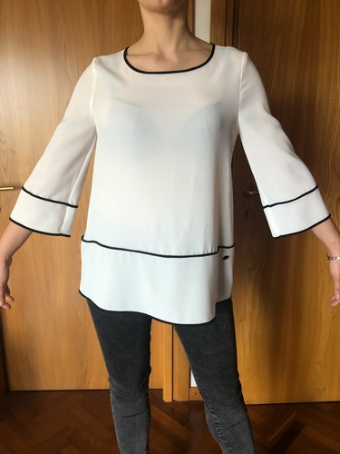 Gattinoni blusa svasata bianca - gattinoni_blusa,