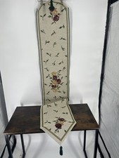 Forever Roses Table Runner 13x72 Floral Tapestry Shabby Chic Cottage Core