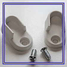 157306 X 2 Clip per binari armadio IKEA Kleppstad BIANCO con viti