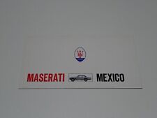 MASERATI MEXICO BROCHURE
