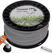 Filo Decespugliatore da 3 mm x 100 mt Quadrato Professionale per Tagliaerba Cavo