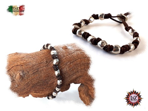 Bracciale uomo cuoio grezzo - uomo,