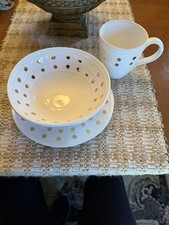 Vietri Medici Gold And White