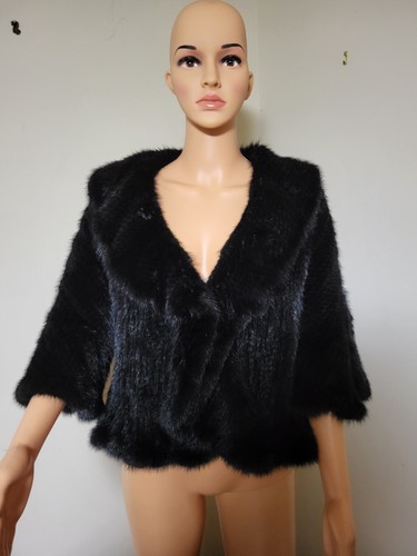 Bolero visone maglia nera - bolero,