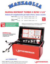 ROTHENBERGER ROFROST II R290 1.1/4" + 6 RIDUTTORI art.1500004195 CONGELA TUBI