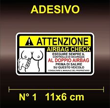 Adesivi Sticker ATTENZIONE TETTE AIRBAG WARNING MOTO BIKE TITS FUCK FAKE PORNHUB